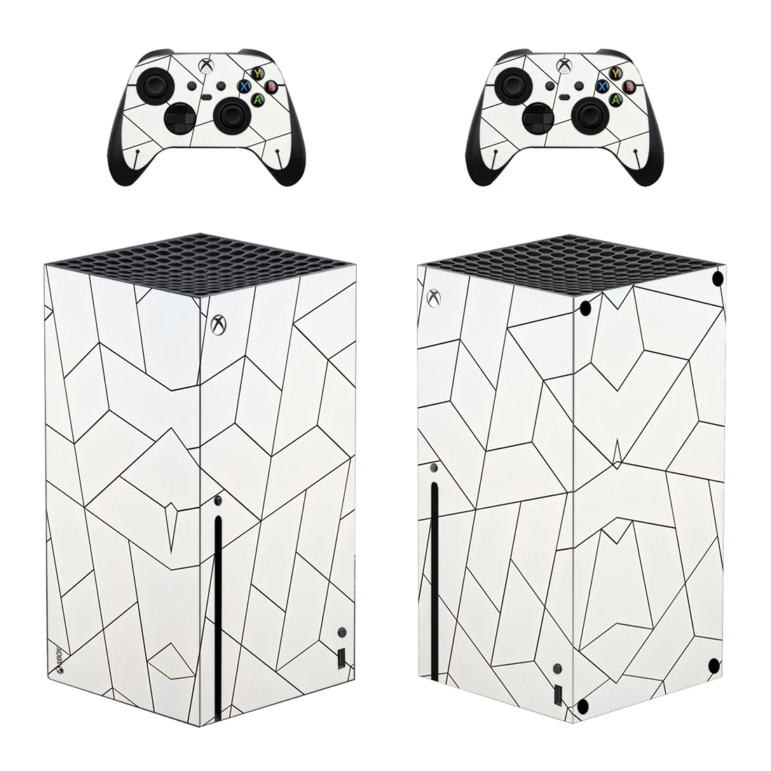 Skin Para Xbox Series X // Futurista Digital Negro // Adhesivo De