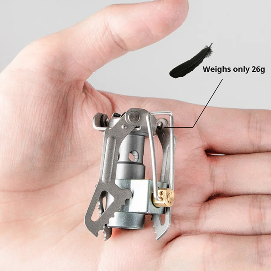 Outdoor Gas Stove Camping Gas Burner Portable Mini Titanium Stove Survival Furnace Pocket Picnic Cooker Brs-3000t