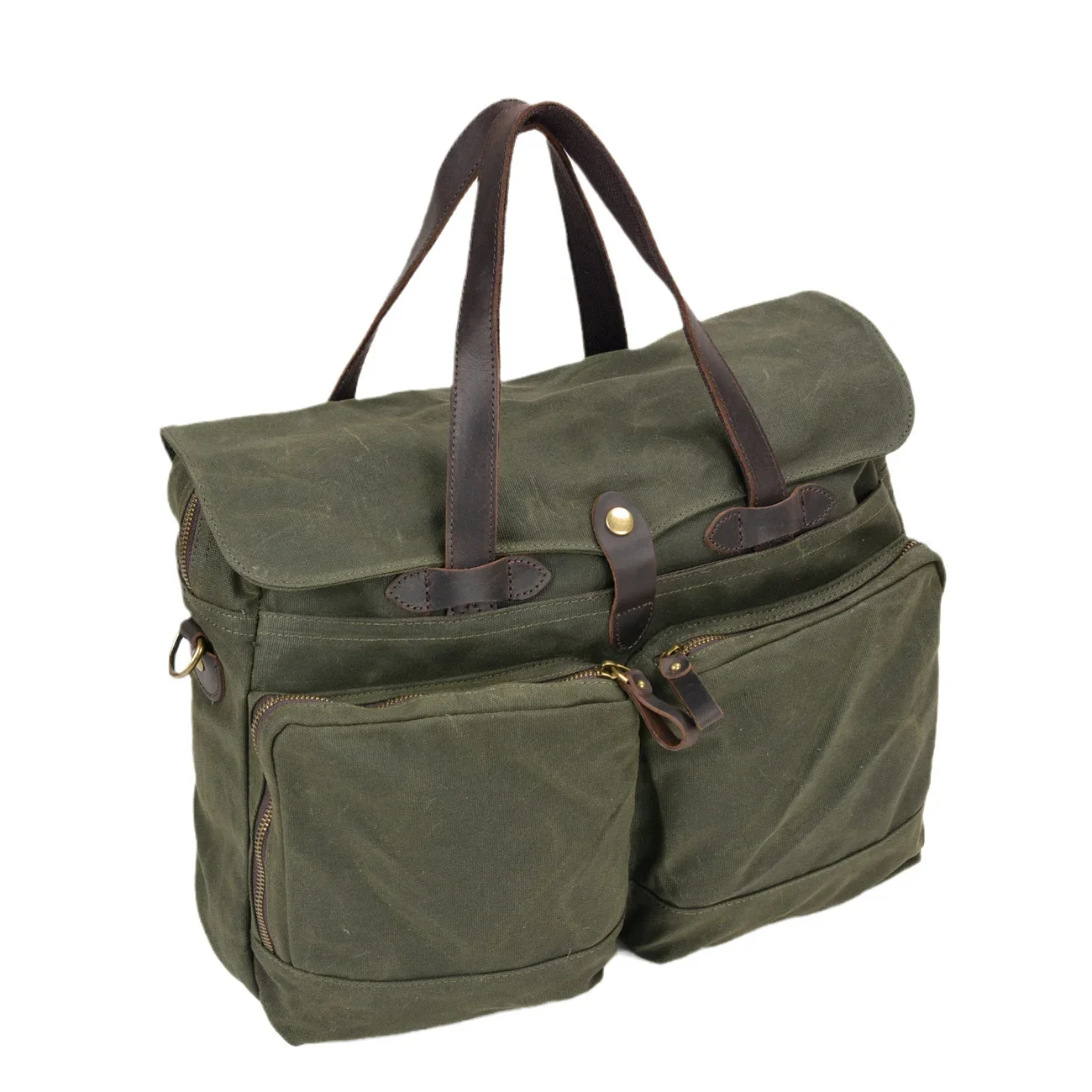 Canvas Briefcase Messenger Bag for Men