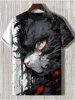 Men's T-Shirt Japanese Style Samurai Cat Graphic 3D Printed T-Shirt Casual Short Sleeved Tee Outdoor Oversized Men Clothing Tops 4 Men's T-Shirt Japanese Style Samurai Cat Graphic 3D Printed T-Shirt Casual Short Sleeved Tee Outdoor Oversized Men Clothing Tops 4