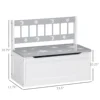 2-IN-1 Toy Chest, Kids Storage Bench Cabinet with Safety Pneumatic Rod, Grey 3