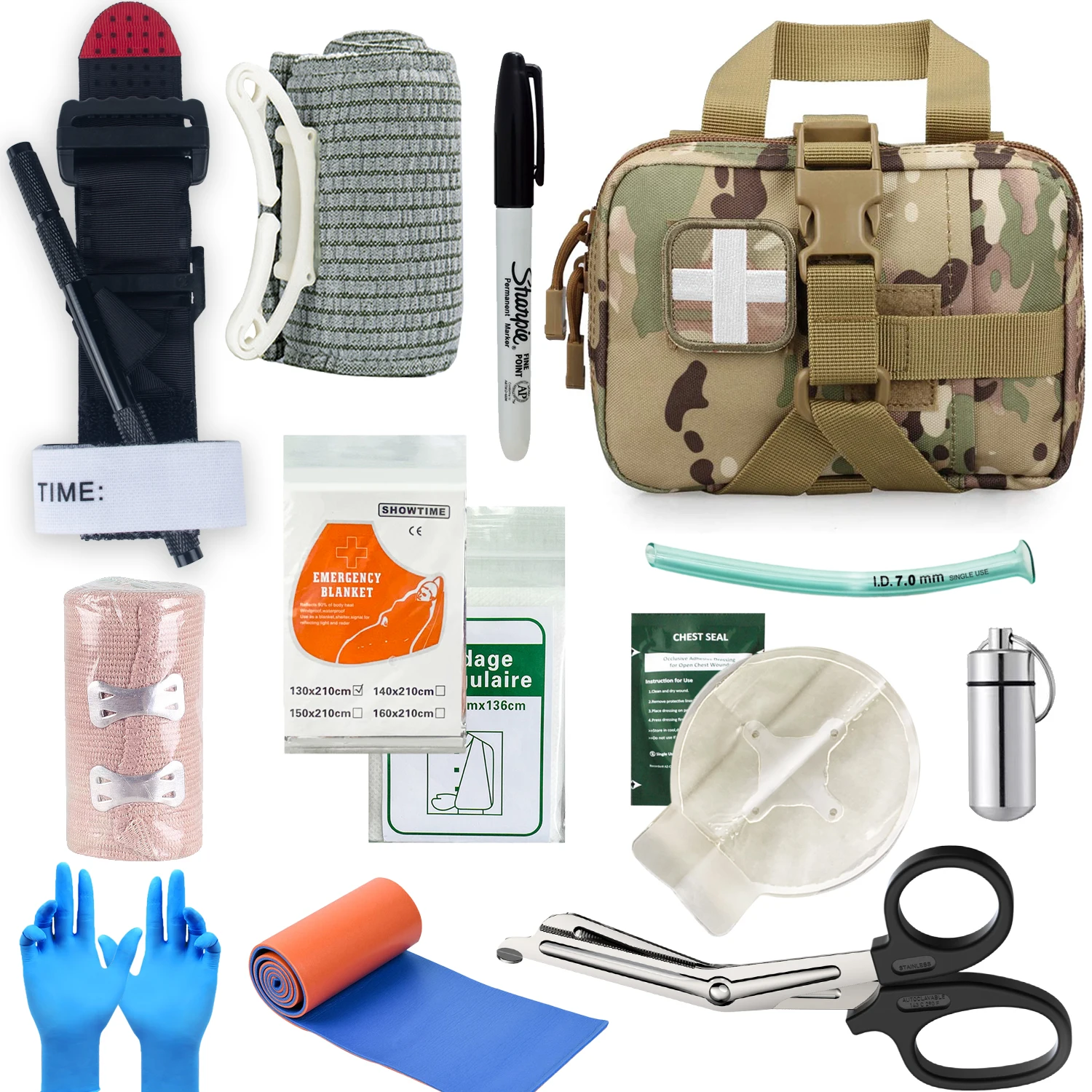 IFAK Trauma Kit First Aid Medical Pouch Emergency Tourniquet Chest Seal Survival Gear and