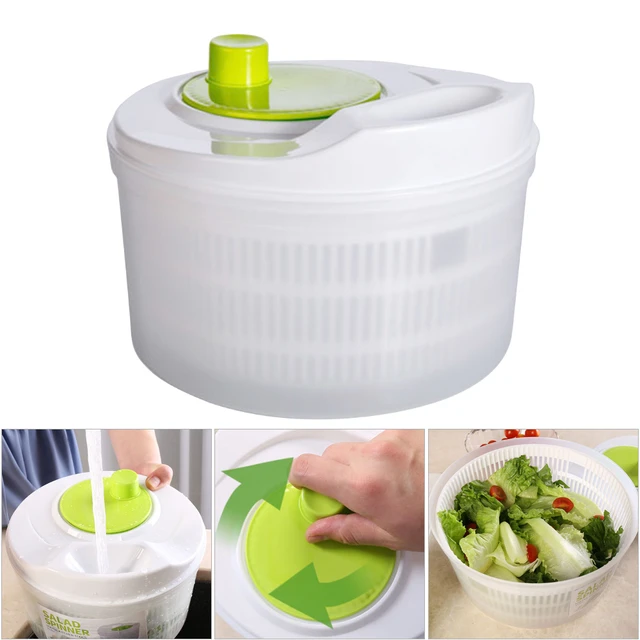 Salad Dryer Manual Odorless Salad Spinner With Drain Vegetable Dryer  Lettuce Dryer Detachable Fruit Spinner For Hotels Kitchens - AliExpress