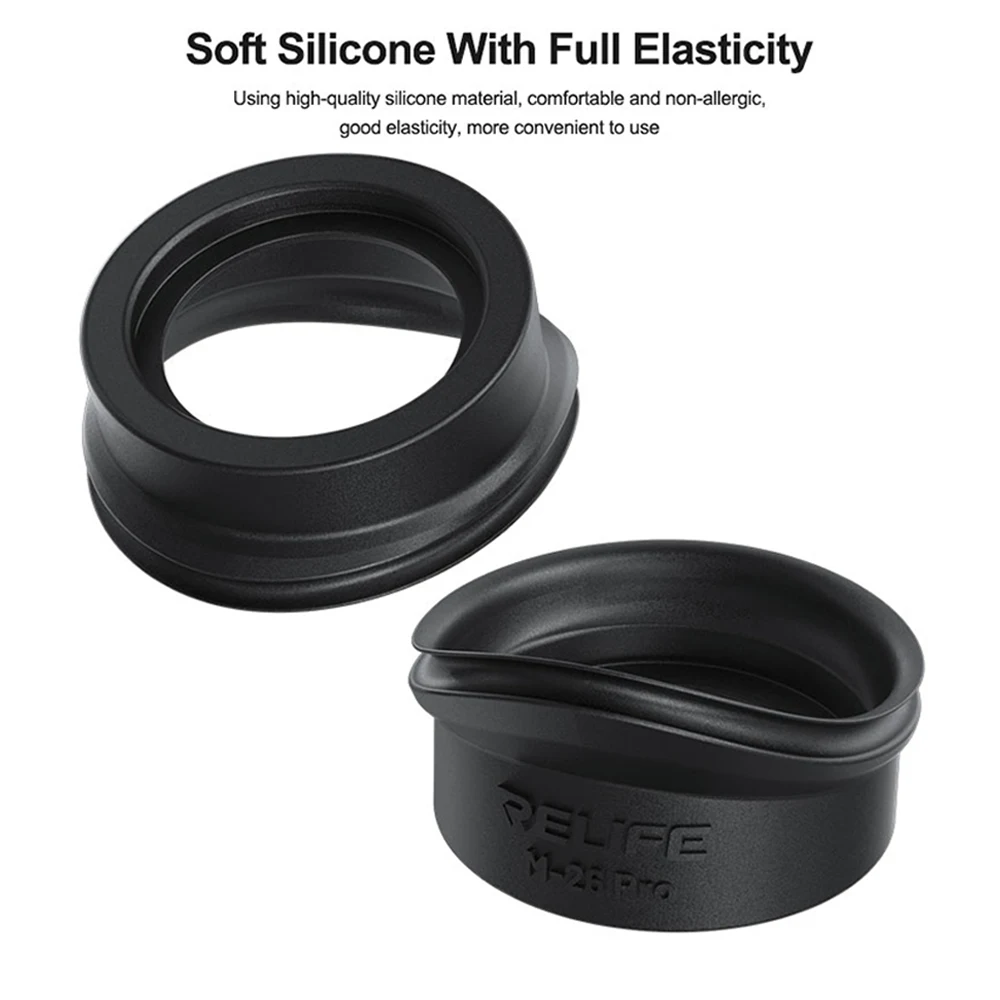 RELIFE M-26 Pro Microscope 3D Goggles Rubber Eyepiece Cover Protective Silicone Eyecup Most Microscopes Light-shielding Tool Eye Protector Cups