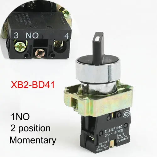 Self-Locking Latching Selector Push Button Switch with Momentary Reset, Multi-Position