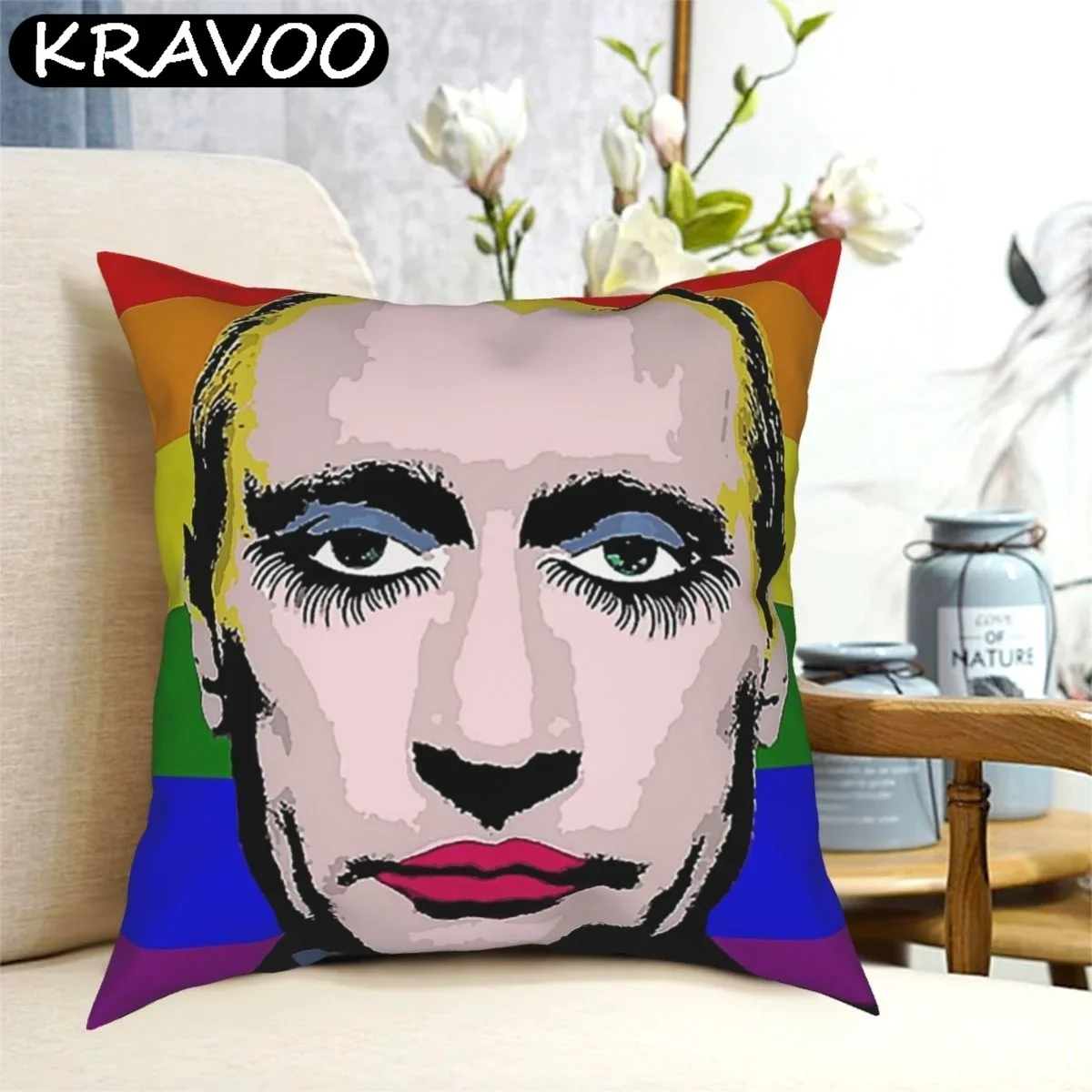 

Vladimir Putin Cushion Cover Travel Pillow Case Decorative Polyester Home Sofa Throw Pillows Case 45x45cm Funda Cojin Cojines
