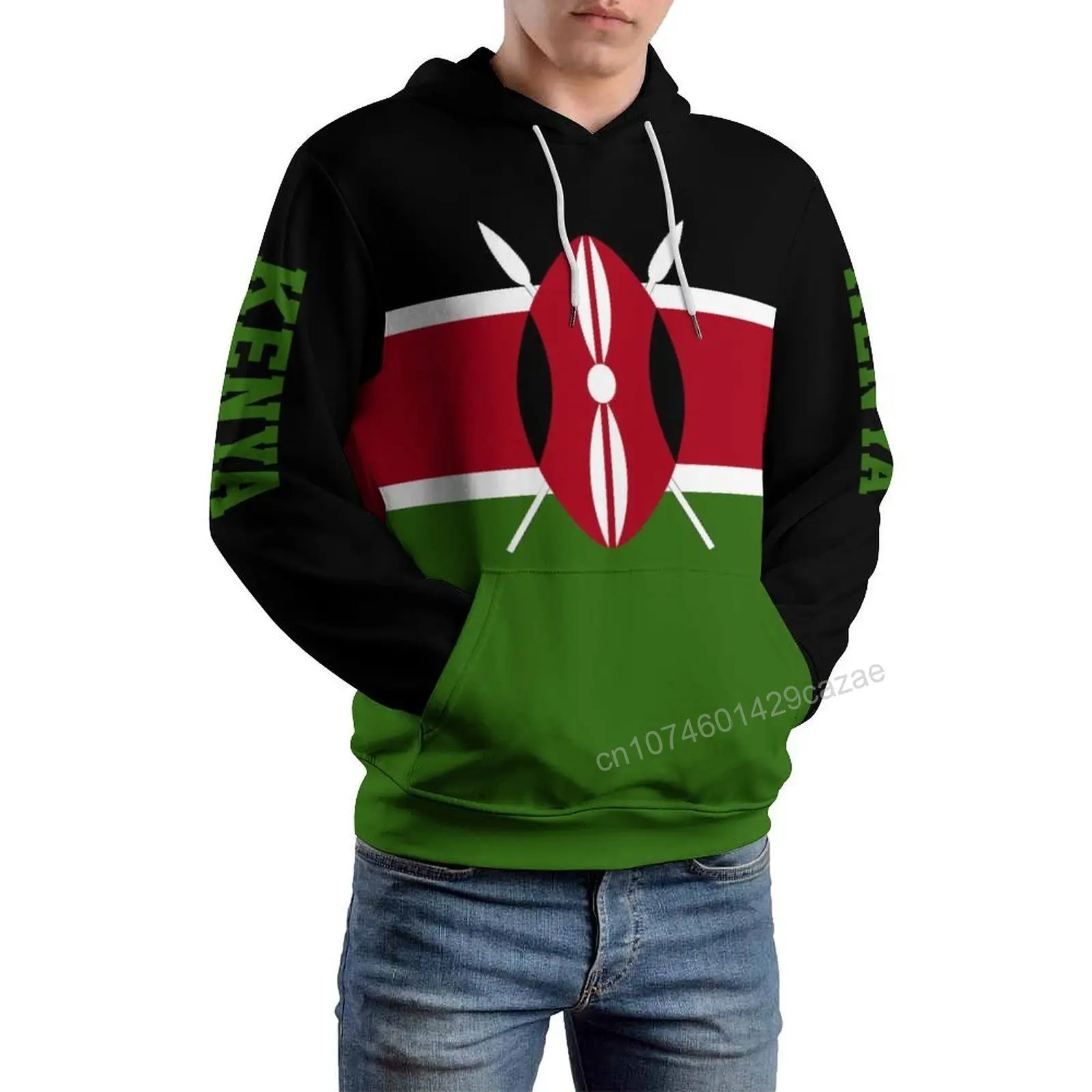 

Худи с 3D рисунком из Кении и флага страны, Крутая толстовка из полиэстера для мужчин и женщин в стиле Харадзюку, Повседневный пуловер унисекс, толстовки