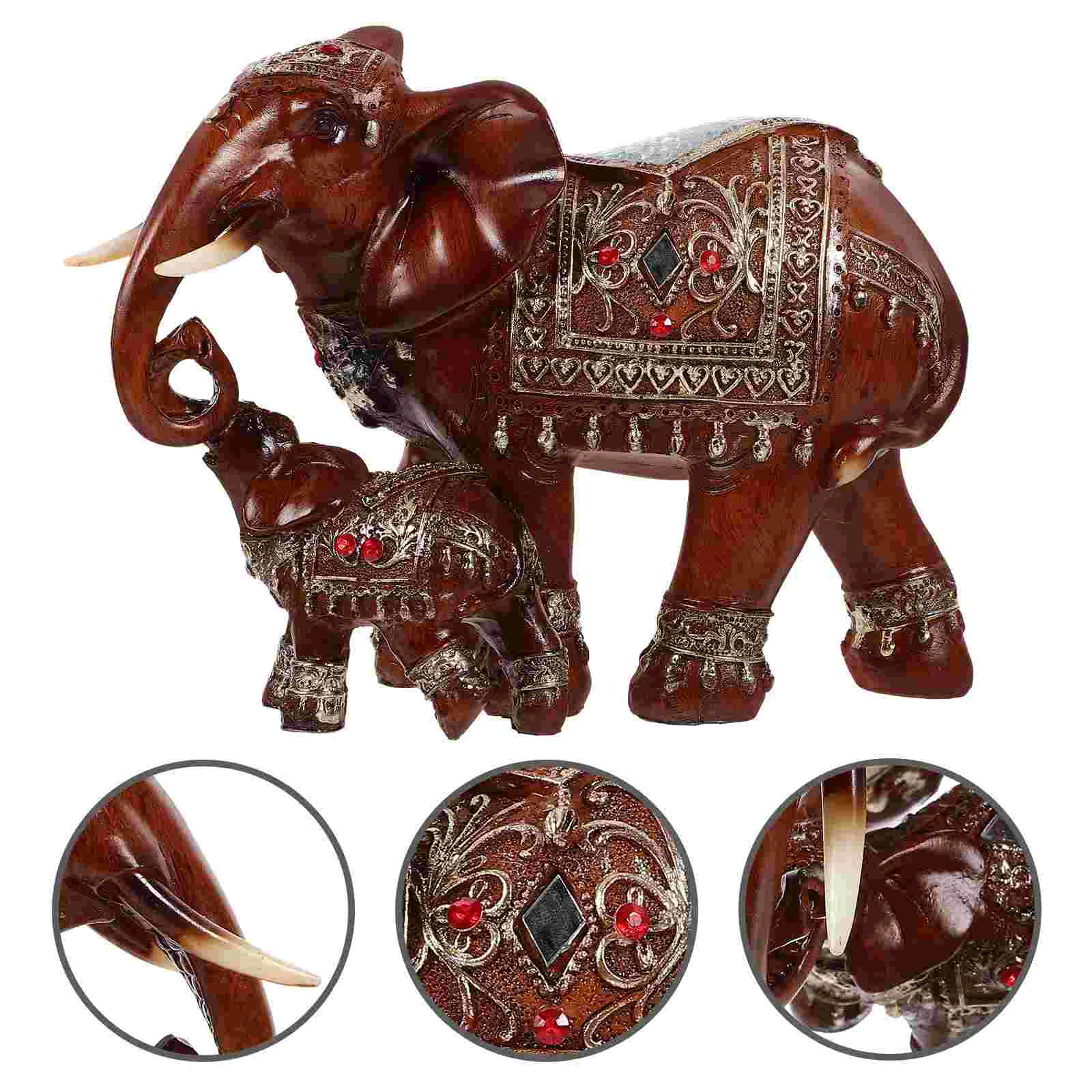 

Resin Luck Elephant Statue Elephant Tabletop Decoration Wealth Elephant Statue