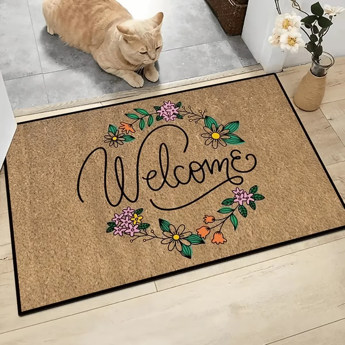 Door mat Crystal velvet door mat bathroom non-slip mat balcony mat wear-resistant dirt-resistant easy care home decoration