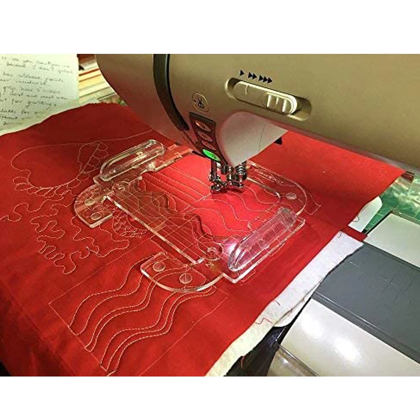 Quilting Template quilting ruler and quilting hoop for low shank sewing