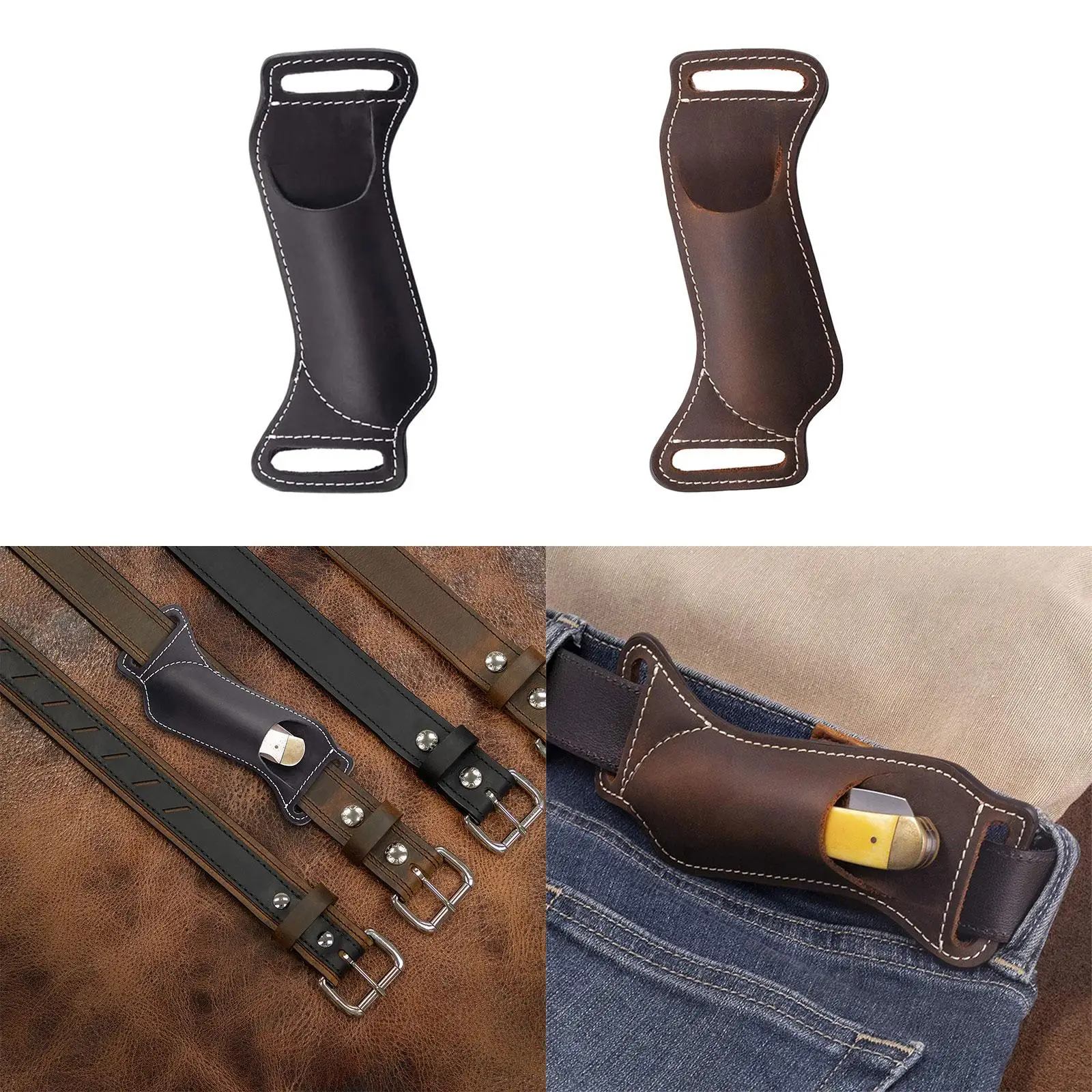 Belt Knife Sheath Knife Case Multitool Pouch PU Leather Knife Pouch for Belt for Travel Outdoor Camping Anniversary Party Favor