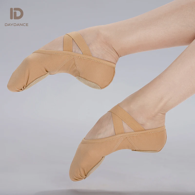 Girls Women Ballet Shoes High Stretch Ballet Flats Adult Dancing Slippers Dance Shoe Soft Split Sole Slip On Practice Shoes