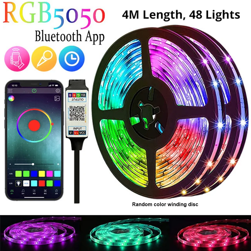 Background Atmosphere Light Strips 5050rgb Color Bluetooth 5v Light Set TV Bedside Bar Atmosphere