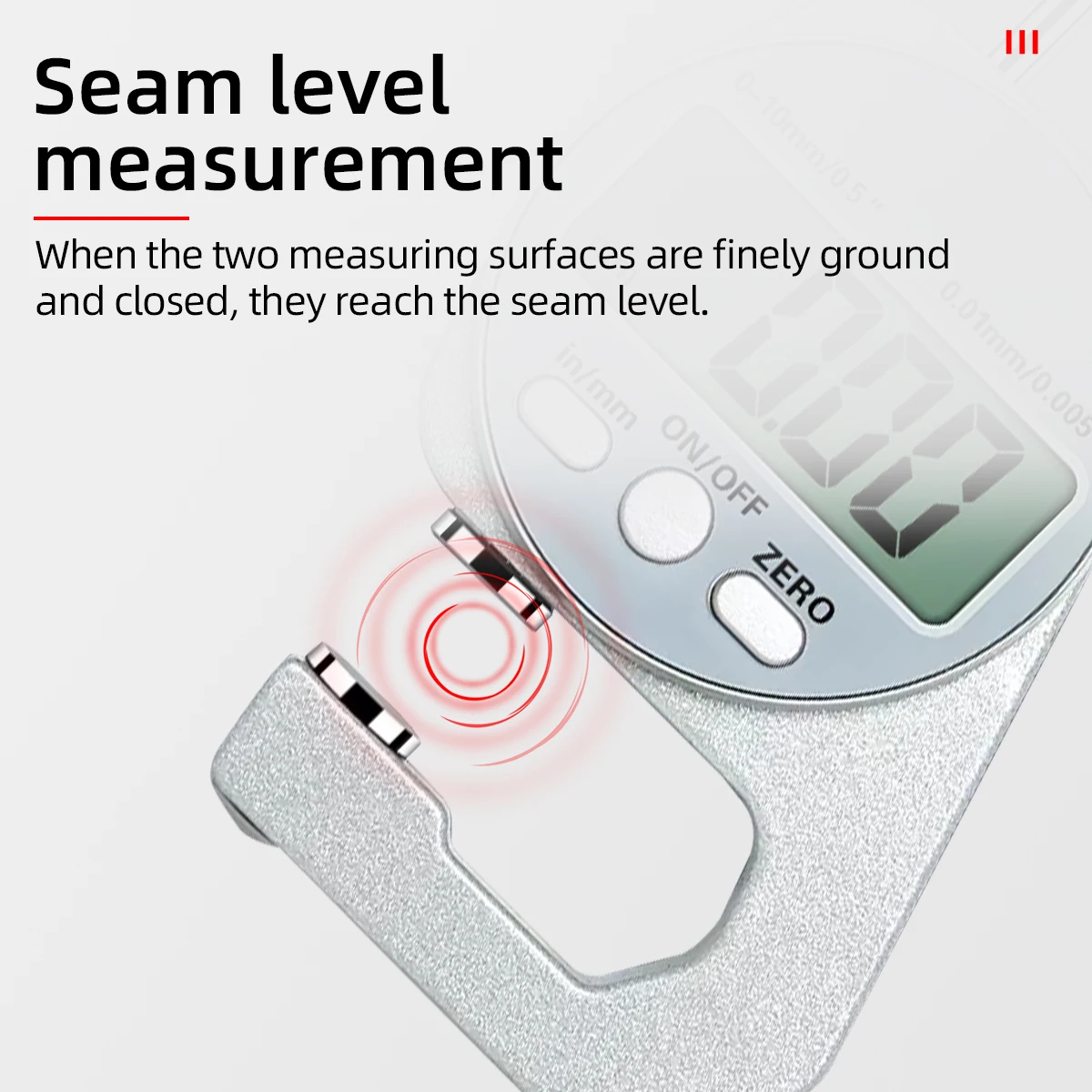 Digital Display Thickness Gauge Zinc Alloy Electronic LCD Micrometer Metric Imperial Wall Thickness Measurement Tools 0-10/20mm