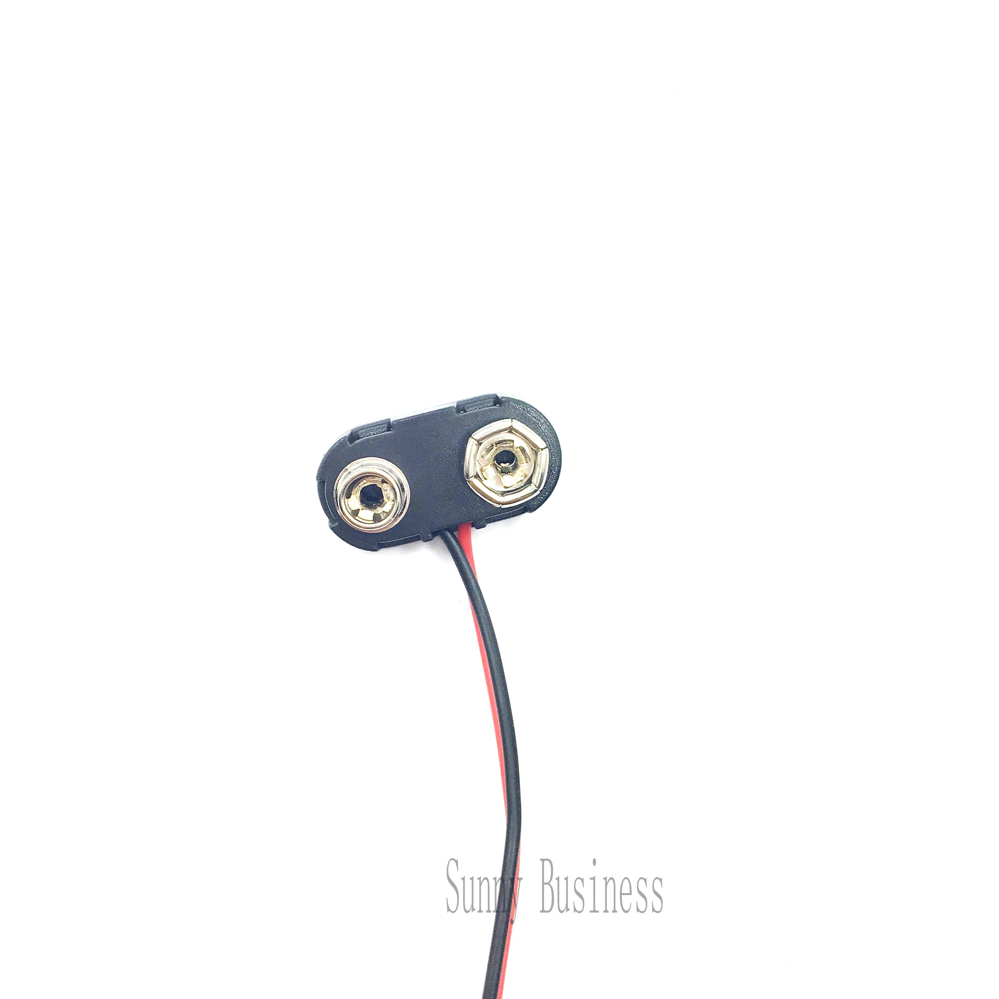 Battery Clip Connector 10Pcs Snap on 9V Battery Holder Clip Contor Hard Shell 10CM Cable Lead