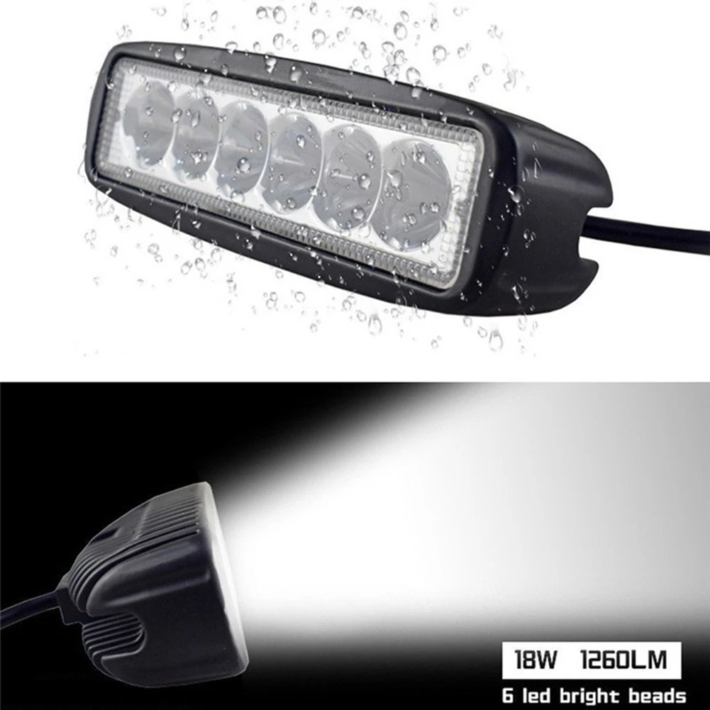 2 Pcs 6 LEDs IP67 Waterproof High Brightness Light Bar for SUVs ATVs Trucks and Other Vehicles 100 watt led flood light