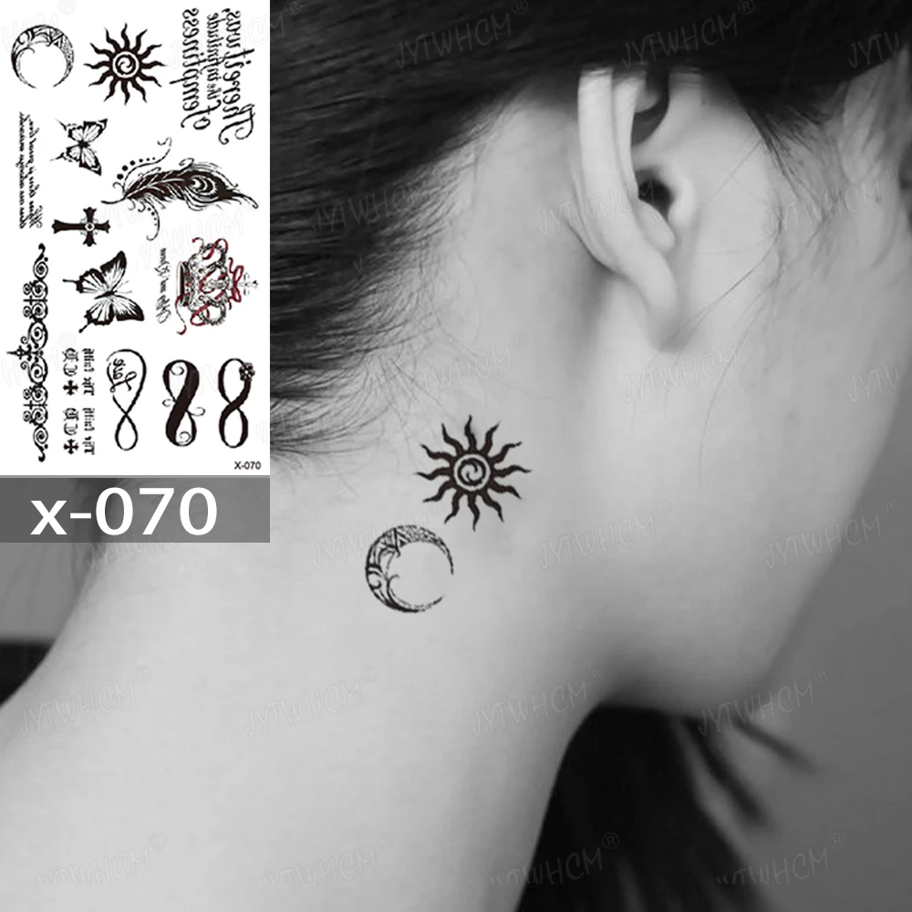Signification Tatouage Soleil Et Lune Faux Tatouage Temporaire Imperméable, Autocollant, Soleil, Lune, Flash,  Bras, Main Et Pied, Pour Hommes, Femmes Et Filles - Temporaire Tatouages -  AliExpress