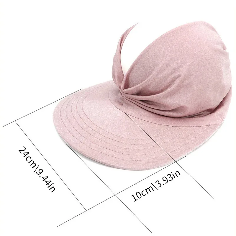 Sun Hats Elastic Hollow Top For Outdoor Sun Protection Large Brim UV Foldable
