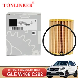 TONLINKER Oil Filter A6421800009 For Mercedes Benz GLE W166 C292 2015 2016 2017 2018 2019 GLE 350d 4MATIC OM642 Car Accessories