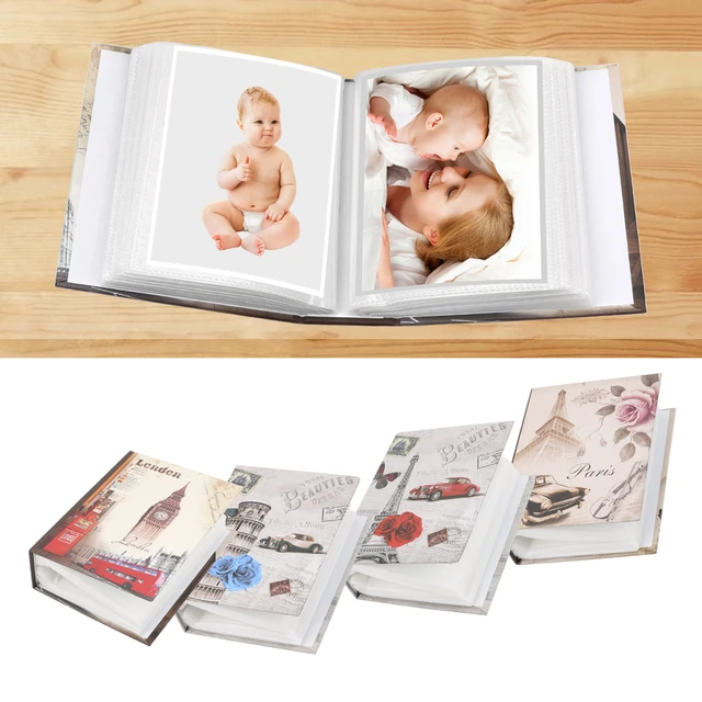 Fashion Leather Albums with 4R 200 Photos, Insert Pages, Home Birthday Gift  Gallery - Perfect for Travel