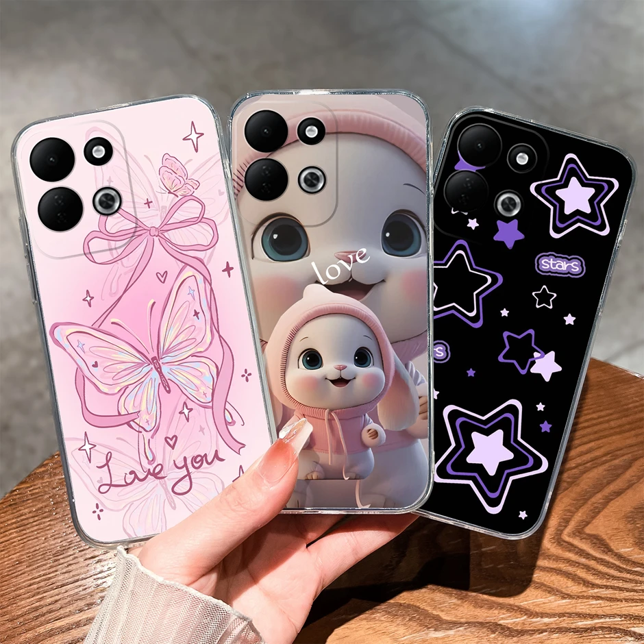 Yellow Duck Bear Durable Anti-Fall Silicone Transparent Bumper Case - New Style Simple Design