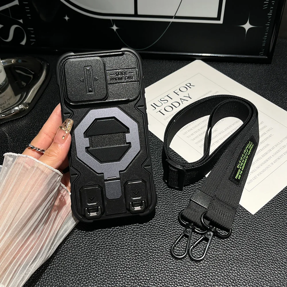 Tactical Magnetic Crossbody Phone Case with Protective Lanyard