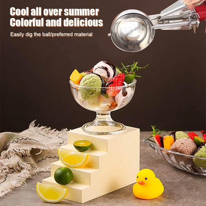 Ice Cream Scoop Stainless Steel Ice Cream Spoons Digger Fruit Baller Scoop Maker Home Kitchen Accessories ice cream scoop
