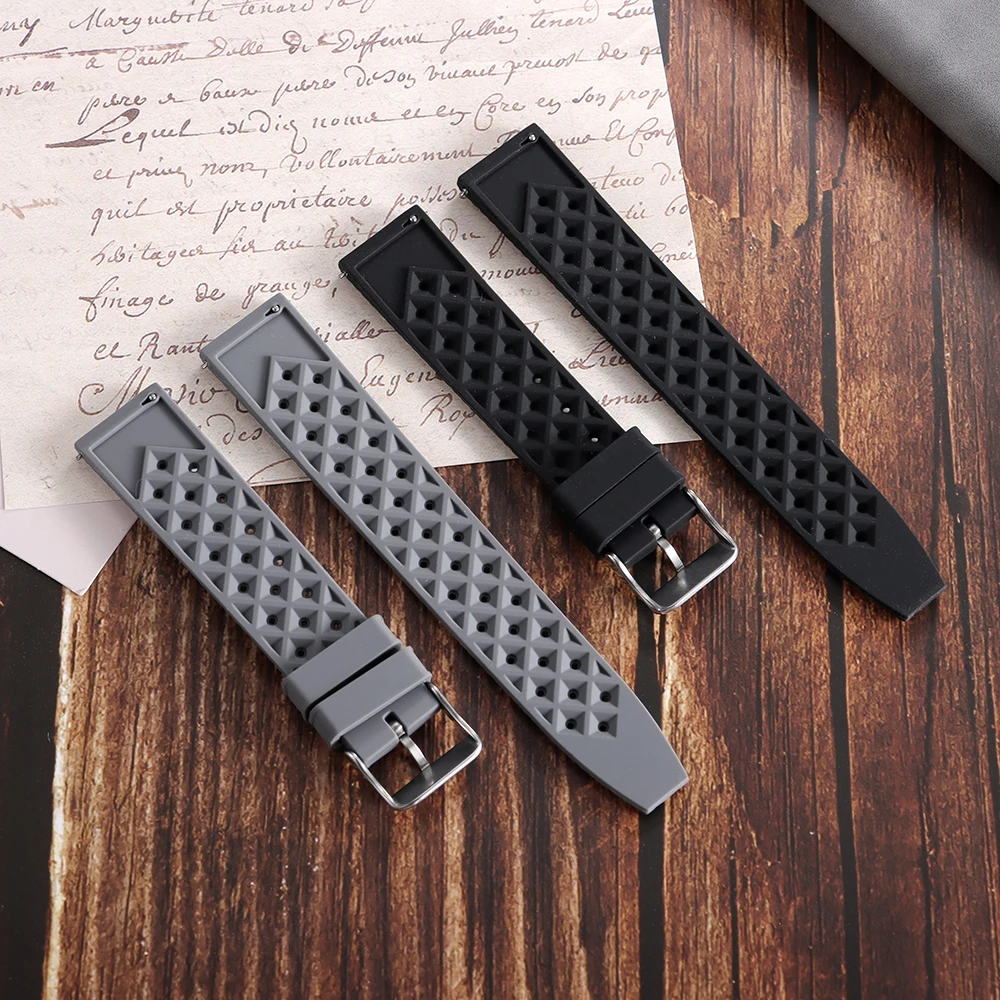 Breathable Premium Silicone Waterproof Watch Strap - Soft Wrist Band Accessories