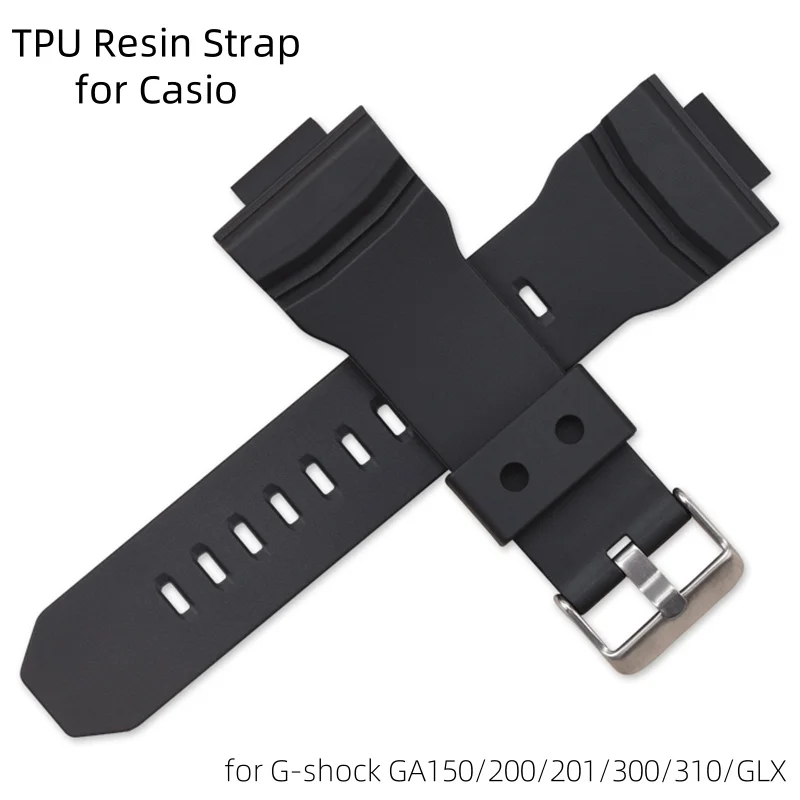 Waterproof TPU Resin Sport Watch Strap - Durable Rubber Bracelet