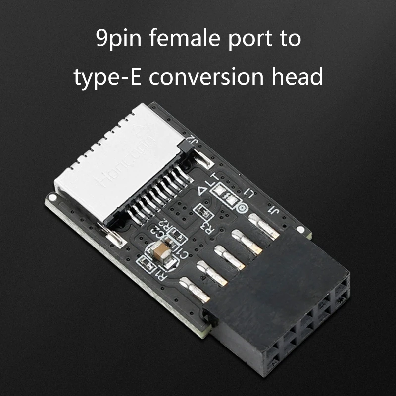 Encabeçamento Fêmea 9pin para Tipo-e Adaptador Placa-mãe Pinos Extensão Tipo-e para Chave-um Adaptador Conversor Usb 2.0 - Imagem 5