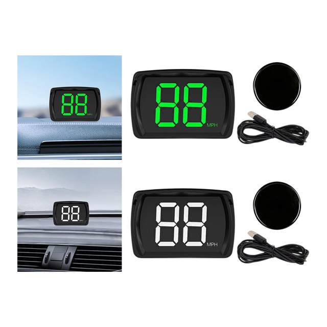 Generic HUD Head up Display Speedometer MPH Universal Plug and Play Auto Accessory for SUV Car Bus Vehicle Electric Scooter