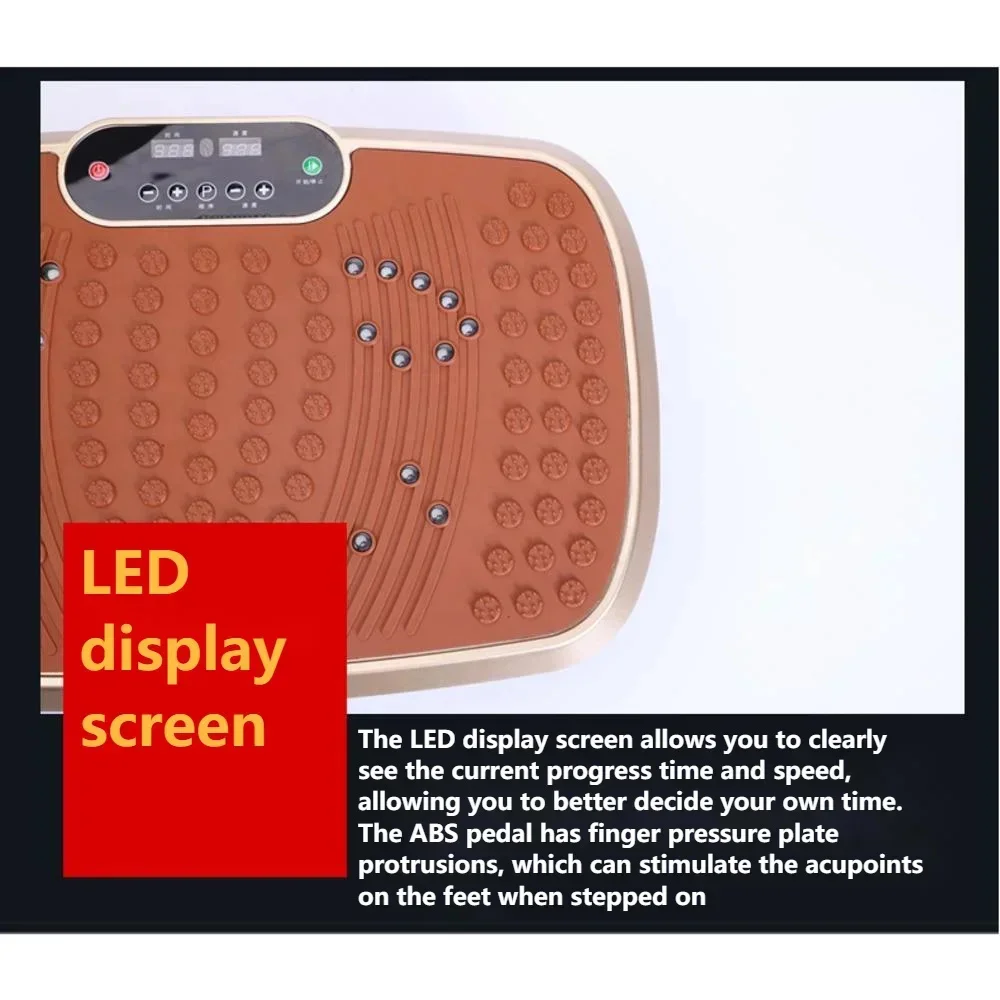 LED Display Screen Home Shaking Machine Sports Fitness Equipment With Music Vibration Standing Body Shaping Fat Throwing Machine
