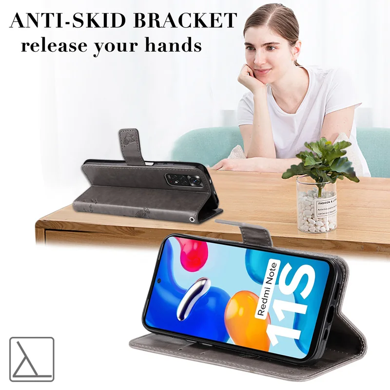 Leather Flip Wallet Phone Case with Card Holder Pocket – Stylish and Protective Cover