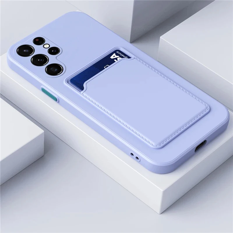 Silicone Card Holder Wallet Pocket Phone Case – Soft and Durable Protection Cover