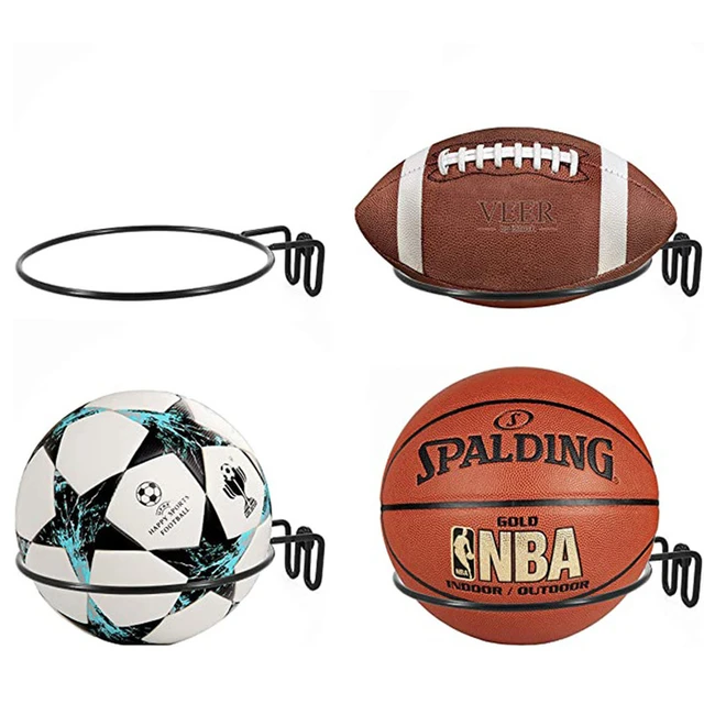 Supports de ballons muraux, support d'affichage de stockage de basket-ball  en fer, support de ballon de football et de rugby, gain de place pour la  décoration intérieure, 3 pièces