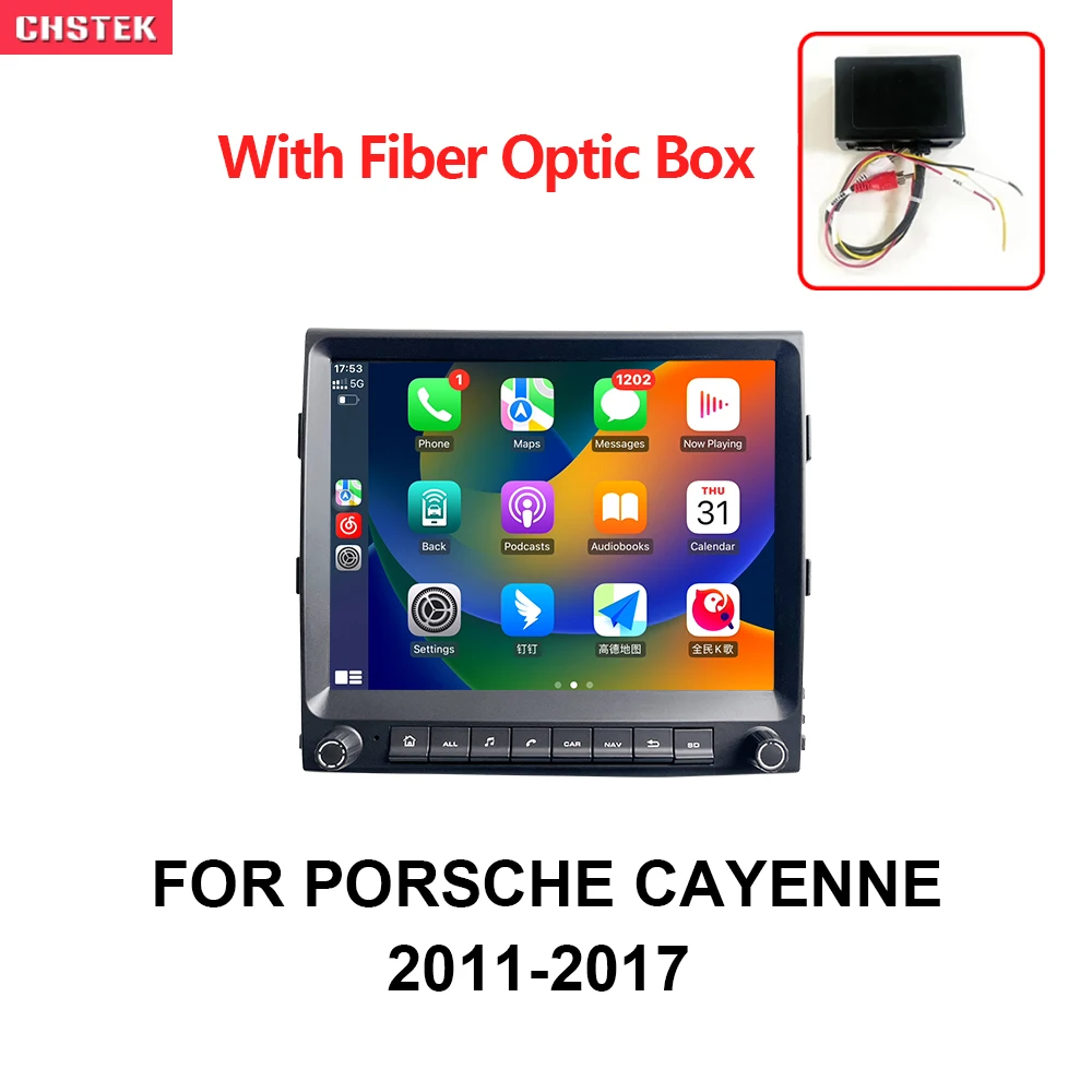 

CHSTEK Car Radio Android 13 Carplay Navigation For Porsche Cayenne II 2 2011-2017 Multimedia Auto Stereo Bluetooth WIFI 4G GPS