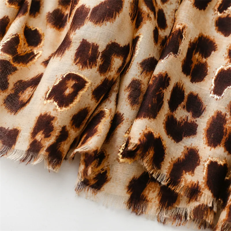 2024 mode Frauen Leopard Floral Fringe Viskose Schal Schal Druck Weiche Dame Hohe Qualität Pashmina Stola Moslemisches Hijab 180*90 cm – Detail 21