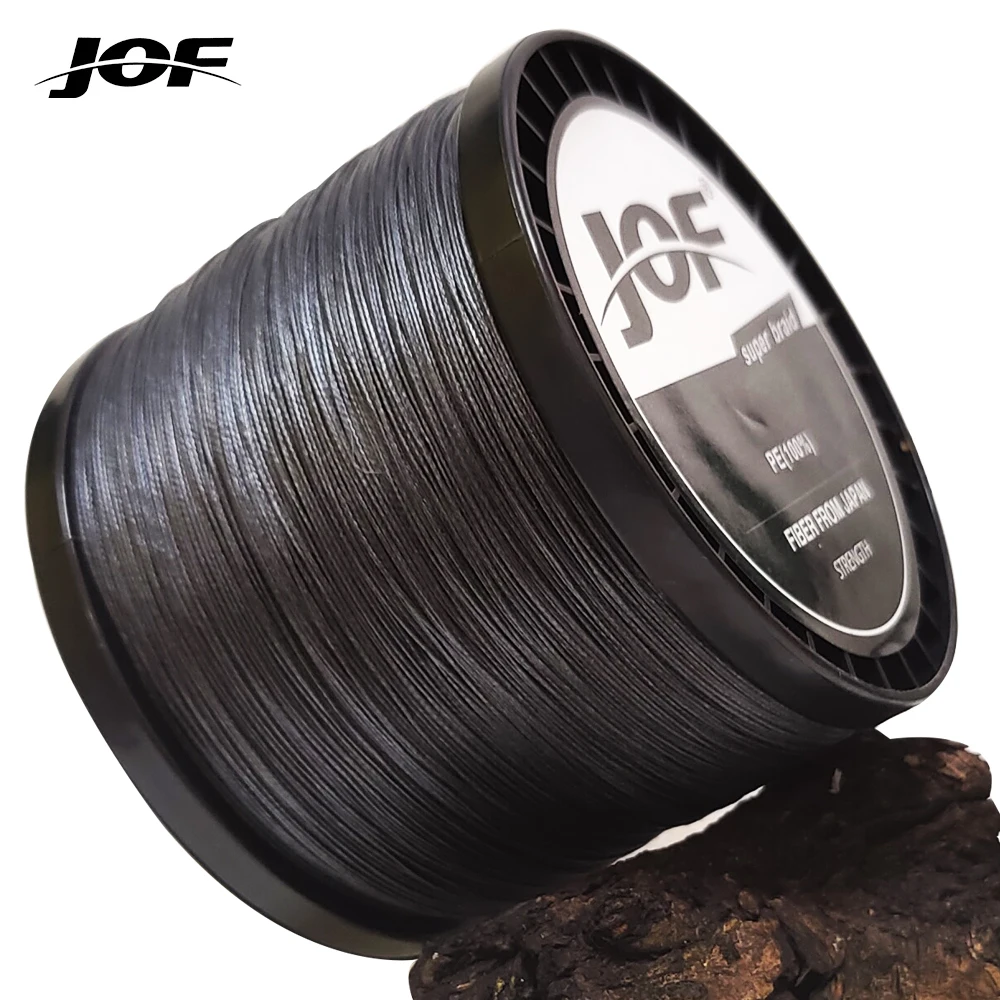 JOF 4 가닥 PE 낚싯줄, 내마모성 강한 풀 메인 라인, 낚시 액세서리, 300M, 500M, 1000M, 8LB-80LB, 0.1MM-0.5MM
