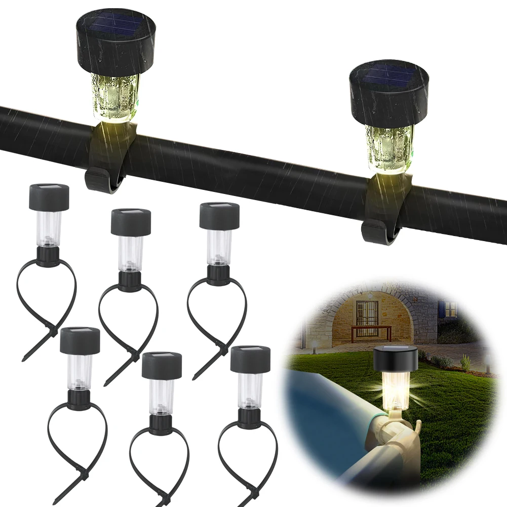 6Pcs Pool Enclosure Lighting Decor IP44 Waterproof Outdoor Pool Fence Decor Lamp Outdoor Swimming Pool Fence Decor Accessories