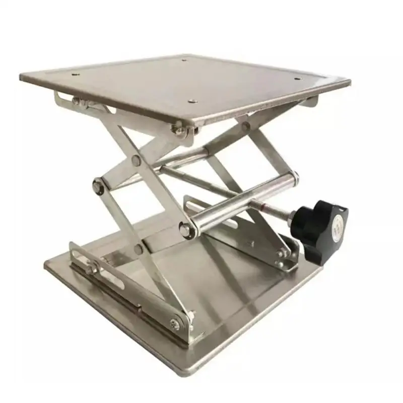 

200x200mm Stainless steel Router Table Woodworking Engraving Lab Lifting Stand Rack Platform Woodworking Benches