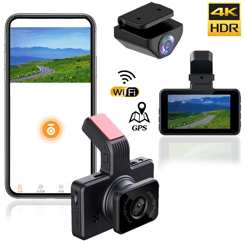 

Видеорегистратор автомобильный с GPS, Wi-Fi, 4K, 2160P