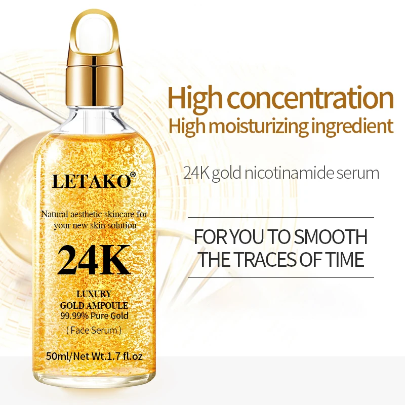 24k الذهب حمض الهيالورونيك النياسيناميد جوهر الوجه...