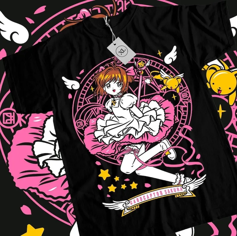 

Cardcaptor Sakura T-shirt, Retro design 90's, Anime Sakura, Gift for Sakura fans, Kawaii Fashion