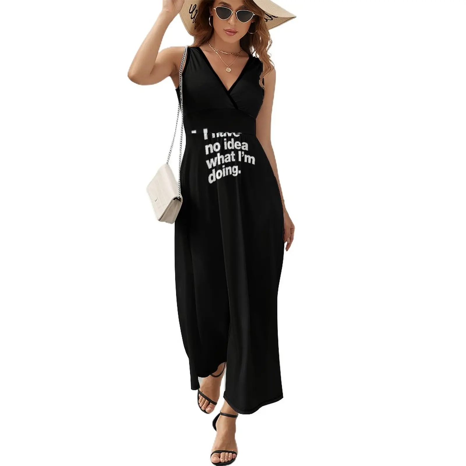 

I have no idea what I'm doing. Sleeveless Dress Woman fashion elegant women's sets