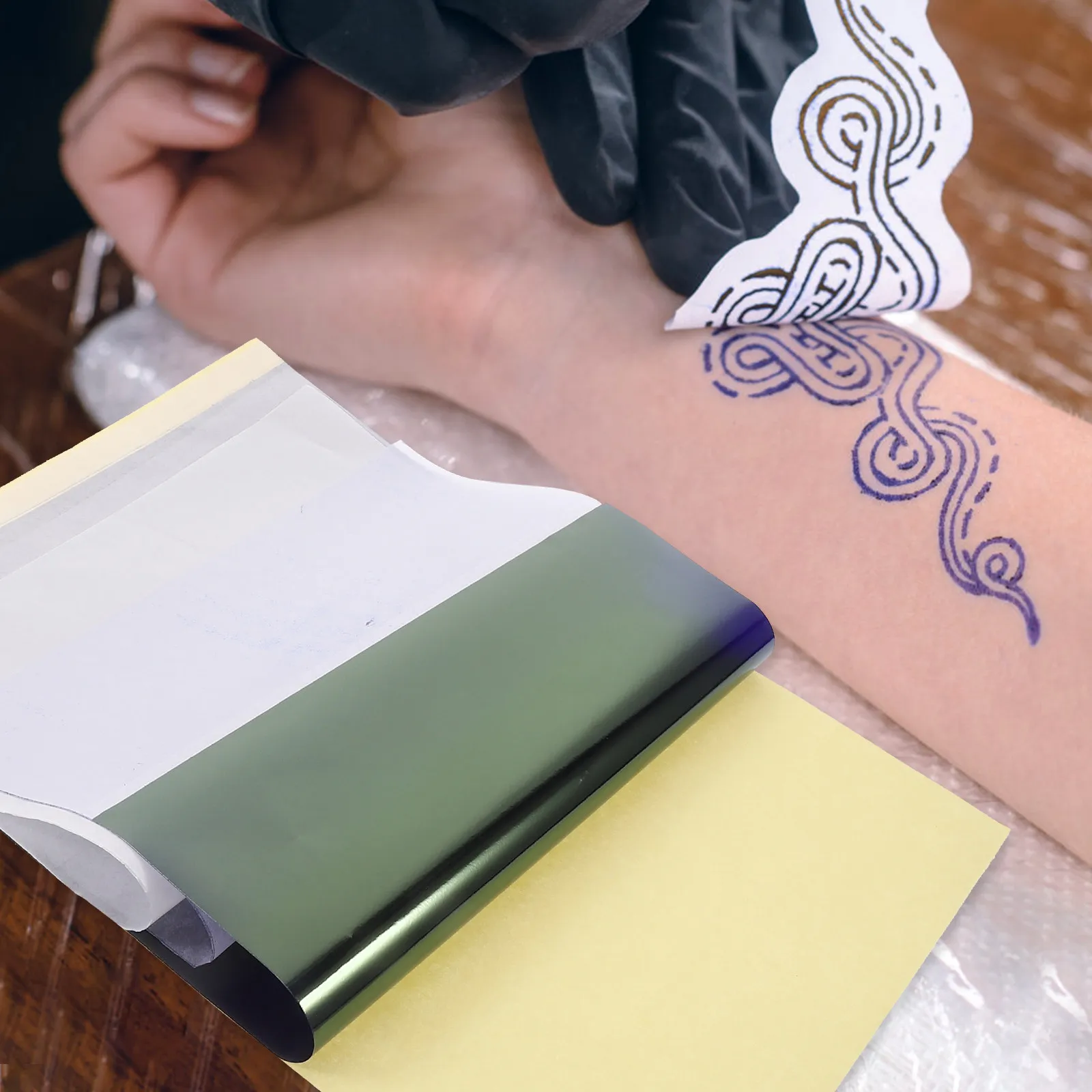 타투용 열전사 용지 A4 타투 프린팅 용지 재사용 가능 임시 타투 스텐실 DIY 전사 재료