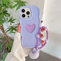 Beaded Bracelet Soft Phone Case - A06 (Purple)