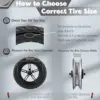 1pcs 8.5x2.0 Scooter Tire, Fits 50/75-6.1 8 1/2x2 Original Tire, For Xiaomi m365/pro Aovopro ES80 Gotrax GXL V2 Electric Scooter 4