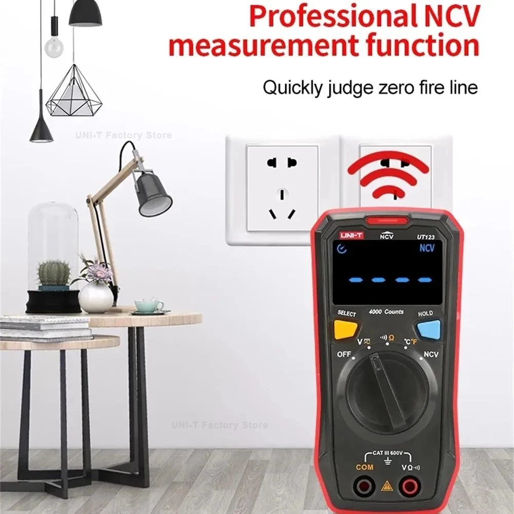 UNI-T UT123 UT123D Smart Digital Multimeter Professional Voltage Detector Resistance Meter Continuity NCV Electrical Multitester digital multimeter multimeter tester voltage detector tester voltage meter tester