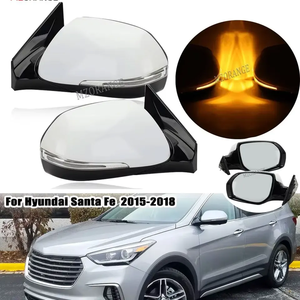Kool Vue Rétroviseur Côté Conducteur Non Chauffant Pour Hyundai Santa Fe Santa Fe XL 2013-2016 Sans Signal Lumineux Et Moniteur D'angle Mort