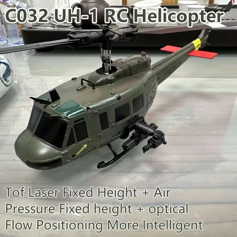 New RC Plane C032 UH-1 Huey 1/48 Scale 3D 6-Channel Flybarless